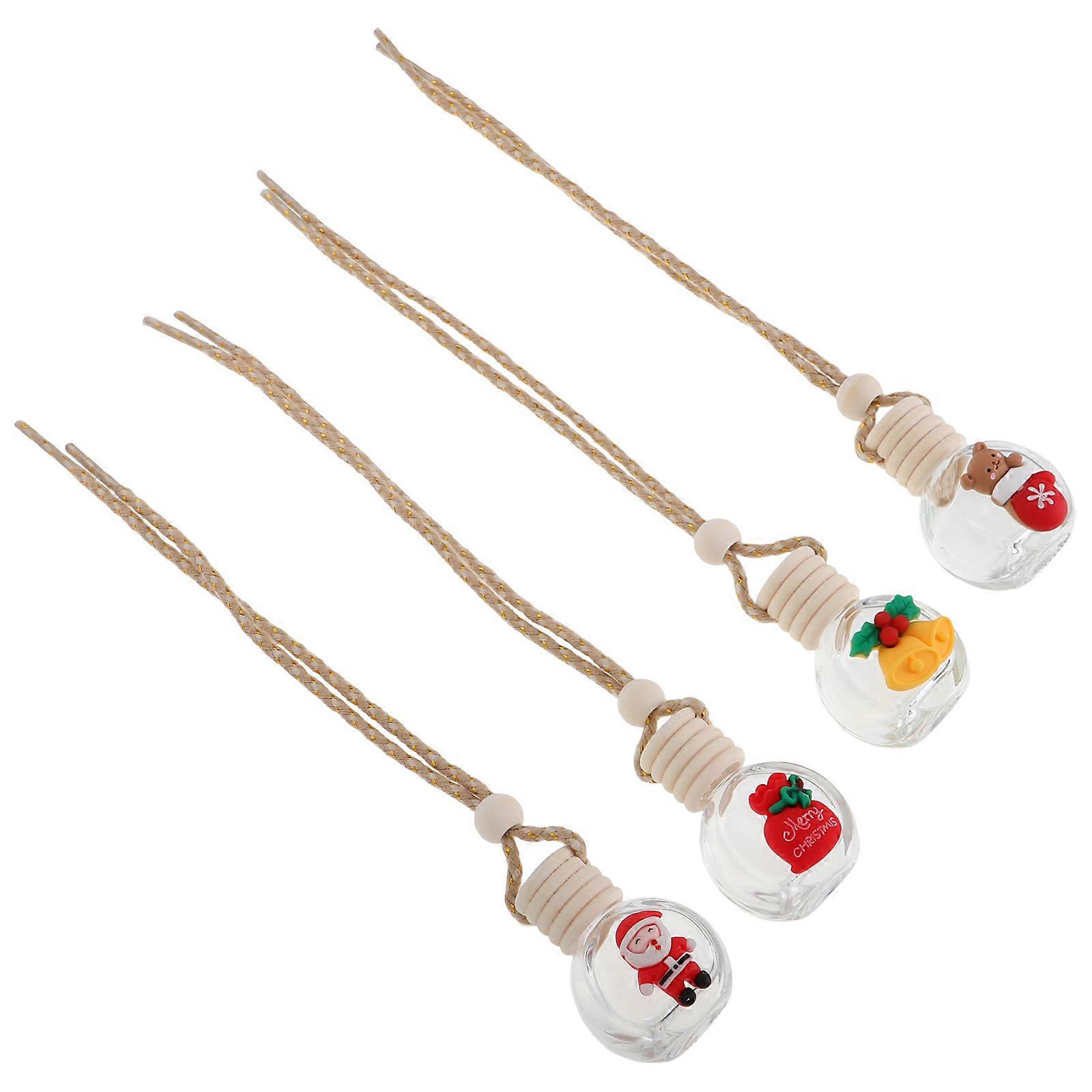Car Air Freshener Bottle Hanging Diffuser Provides Aromatherapy 4Pcs Set