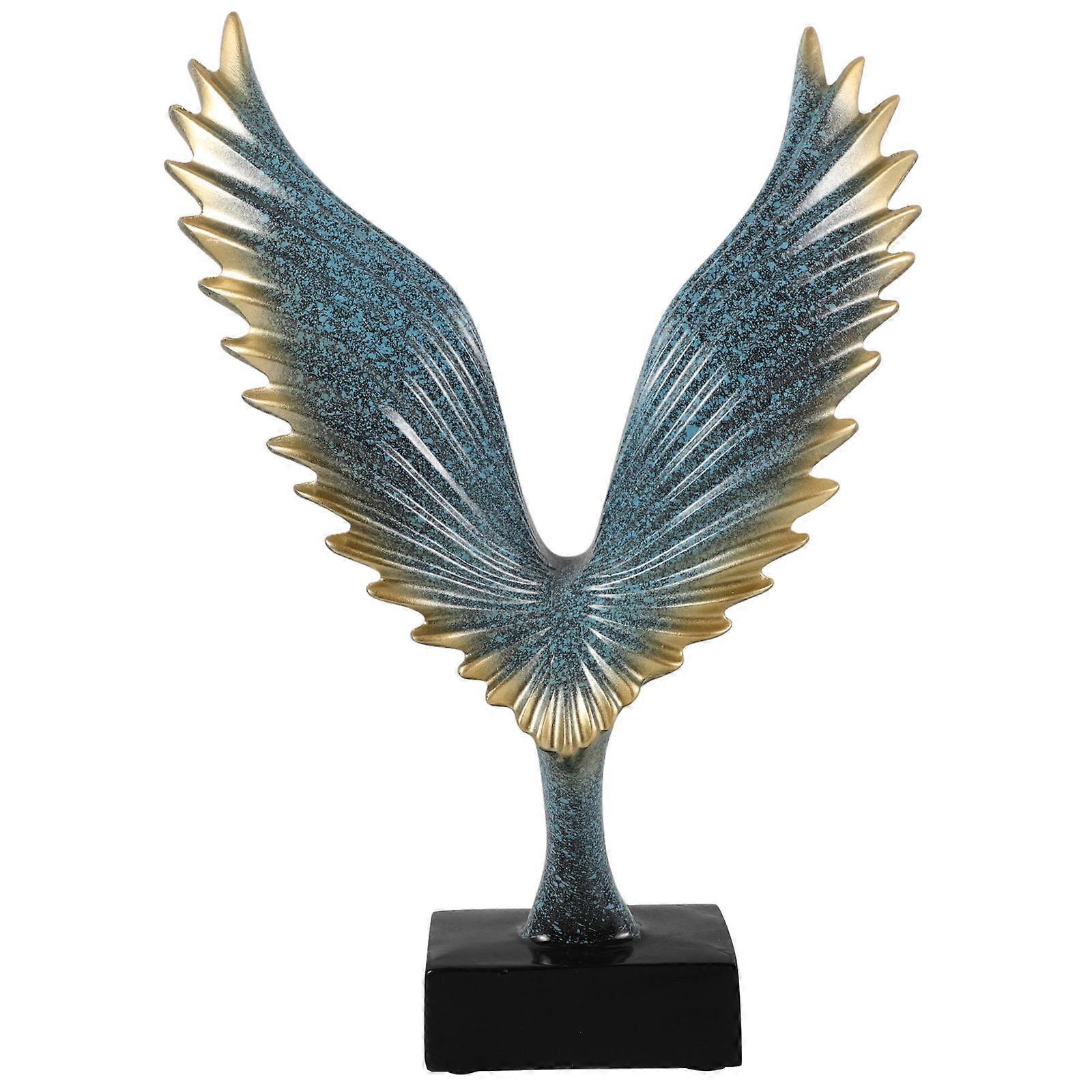 Resin Eagle Statue Winged Eagle Sculpture Decoration 1 Piece for Office