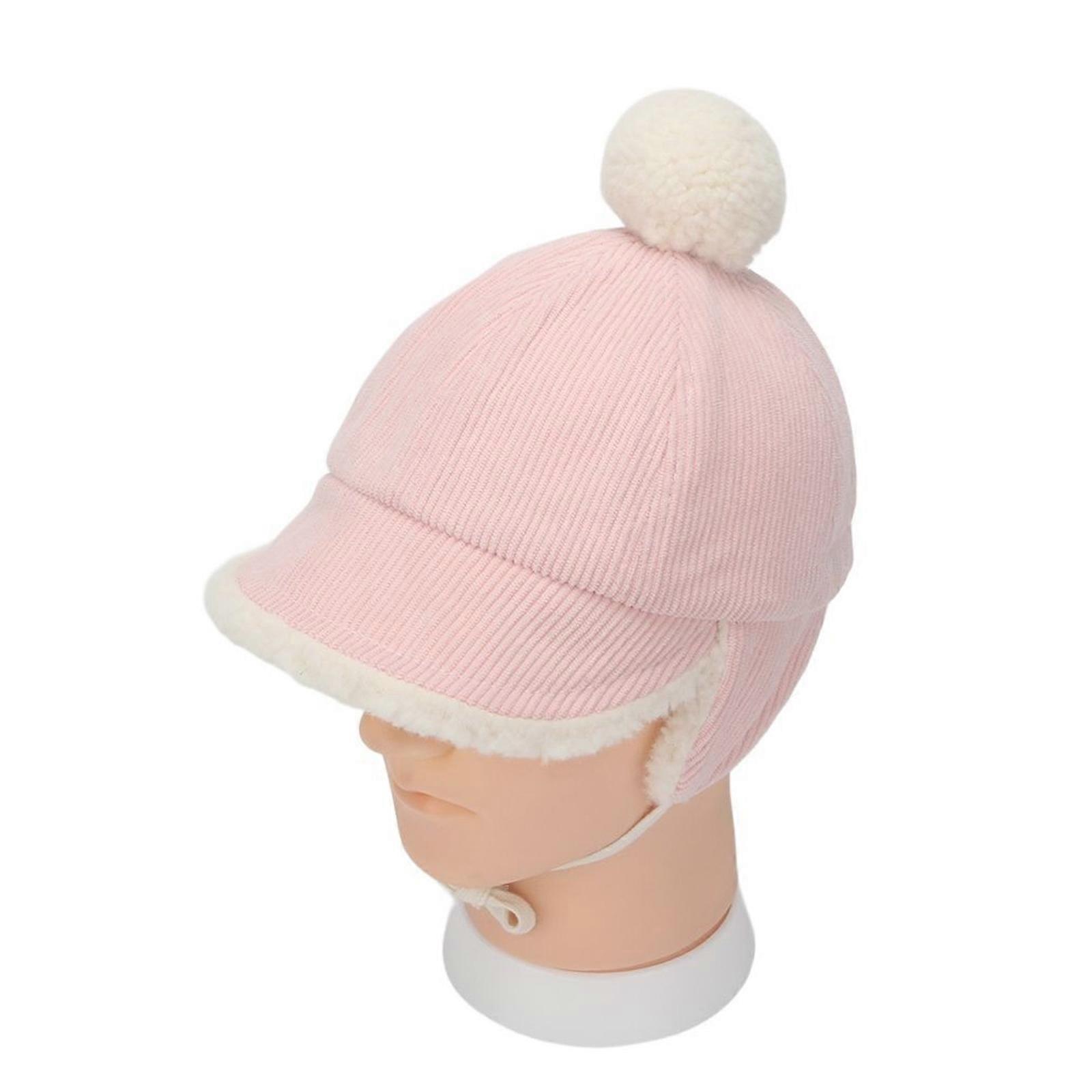 Infant Cold Weather Hat Shielding Ears Design Soft Stretchable Closure Warmth Retention Machine Wash Friendly for Kids  Pink