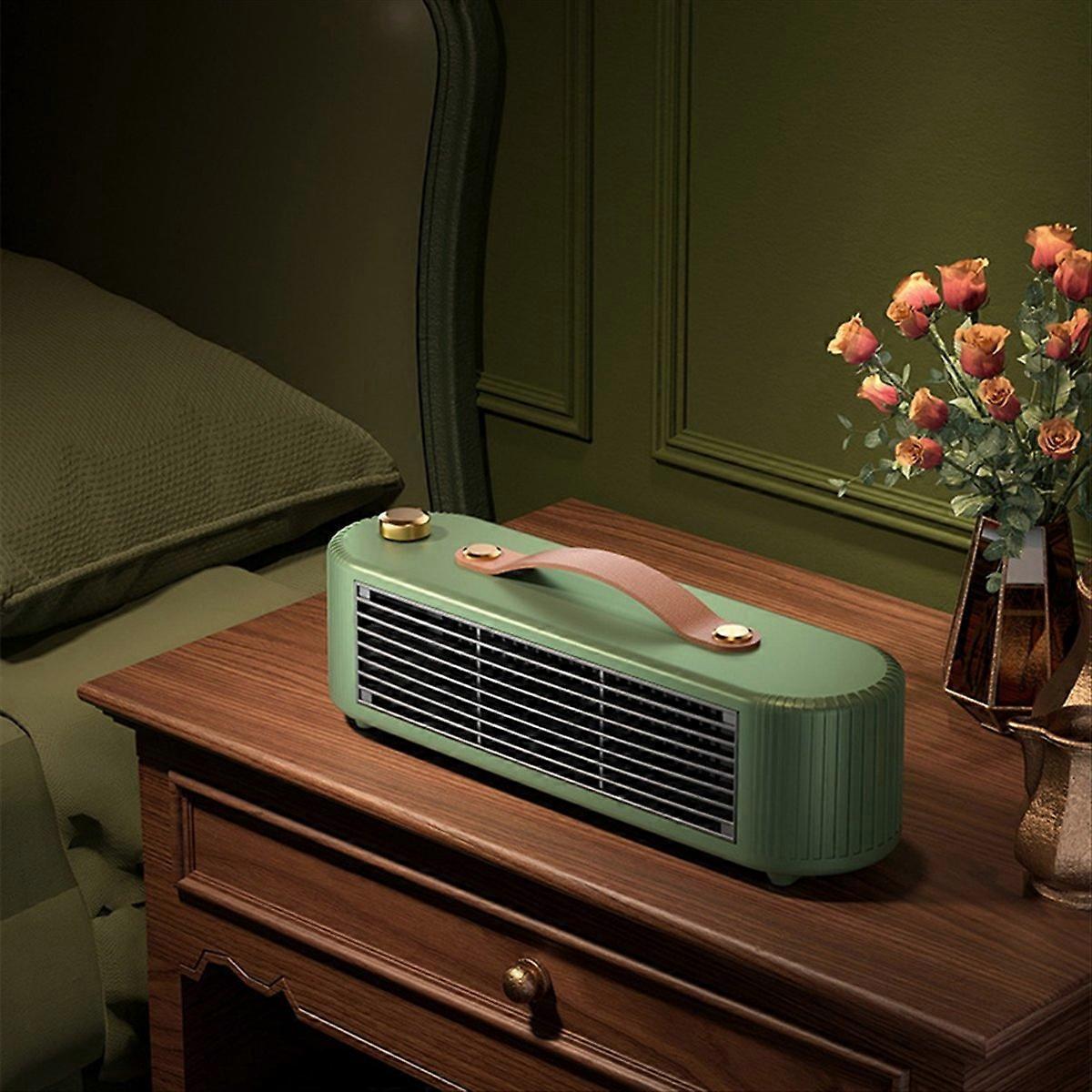 Small Low Noise Electric Heater PTC Ceramic Heaters Green EU Plug