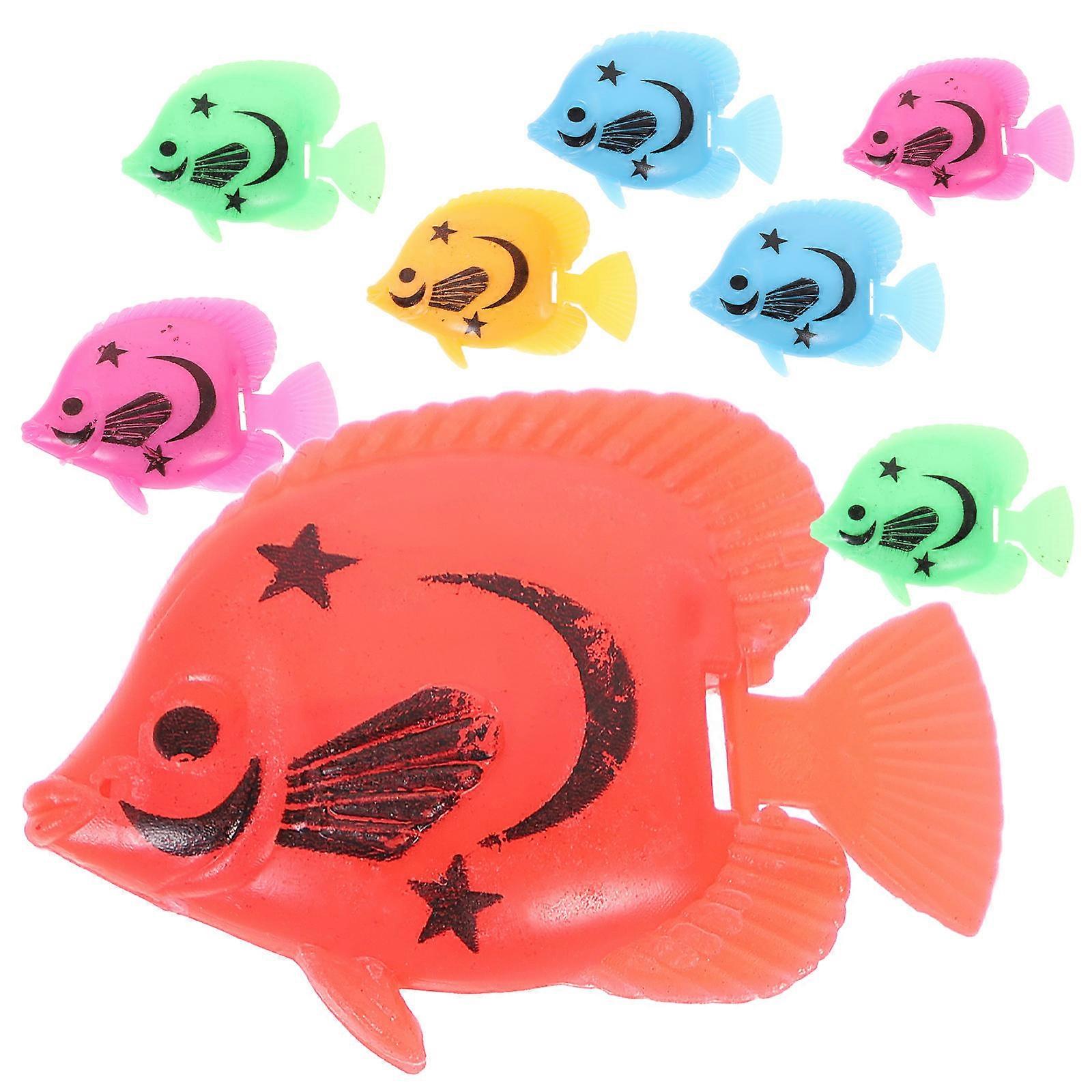 20pcs Plastic Artificial Fish Small Fish Simulation Fake Fish Floating Vivid Landscape Aquarium Ornament Decoration (Random Pattern)