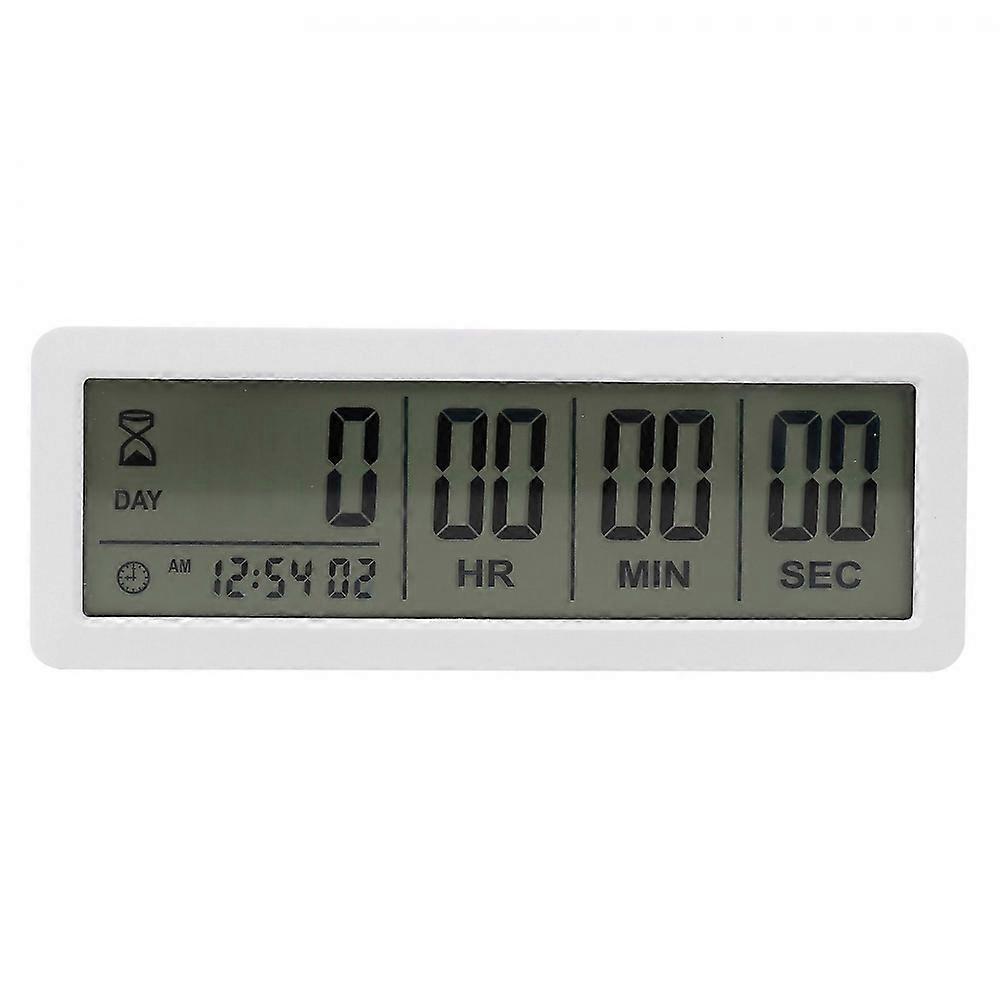 (white)Big Digital Countdown Days Timer Clock - 999 Days Count Down Clock Timer compatible Graduation Lab Kitchen