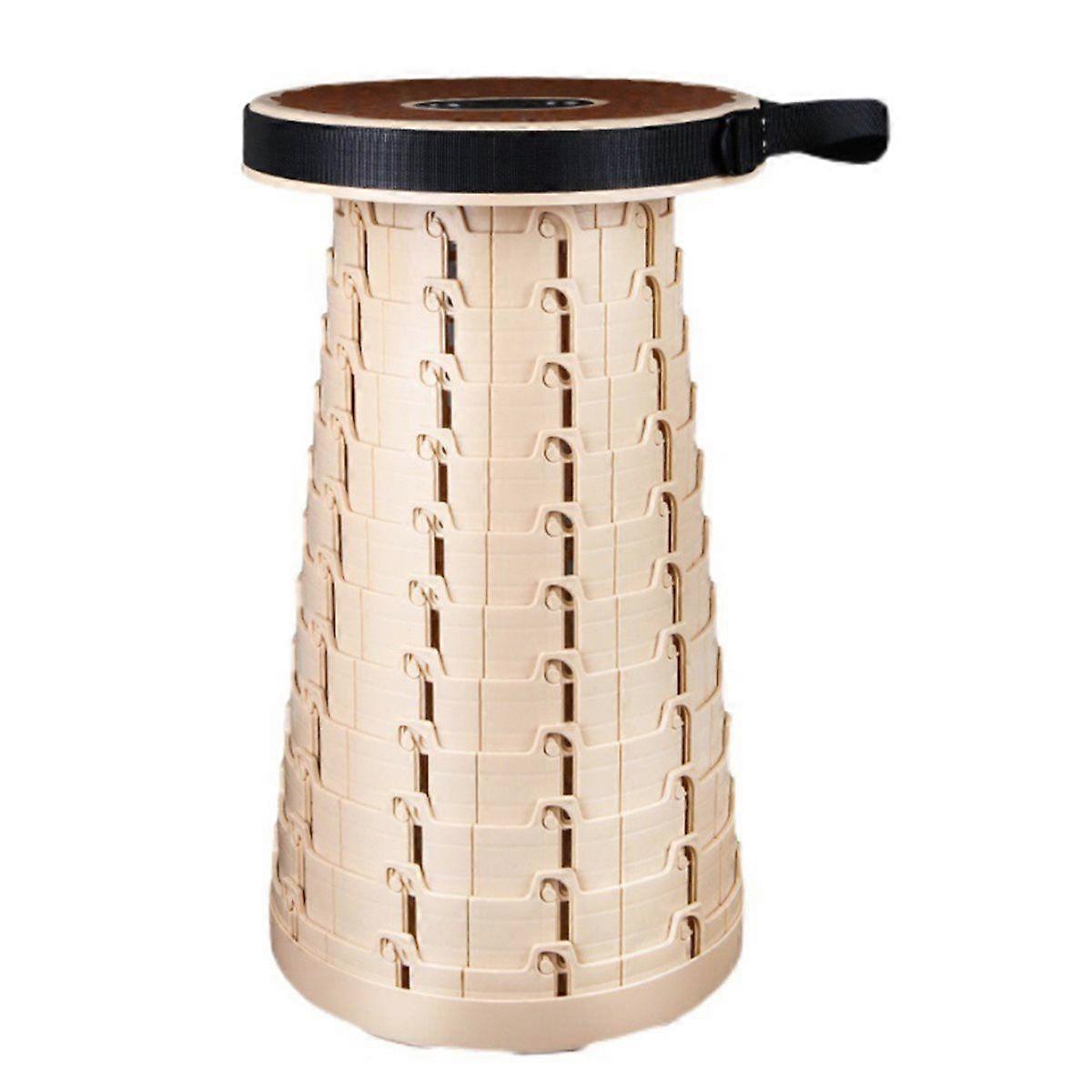 Outdoor Folding Stool with Soft Glue Queue Up Portable Telescoping Travel Camping Fishing Folding Te