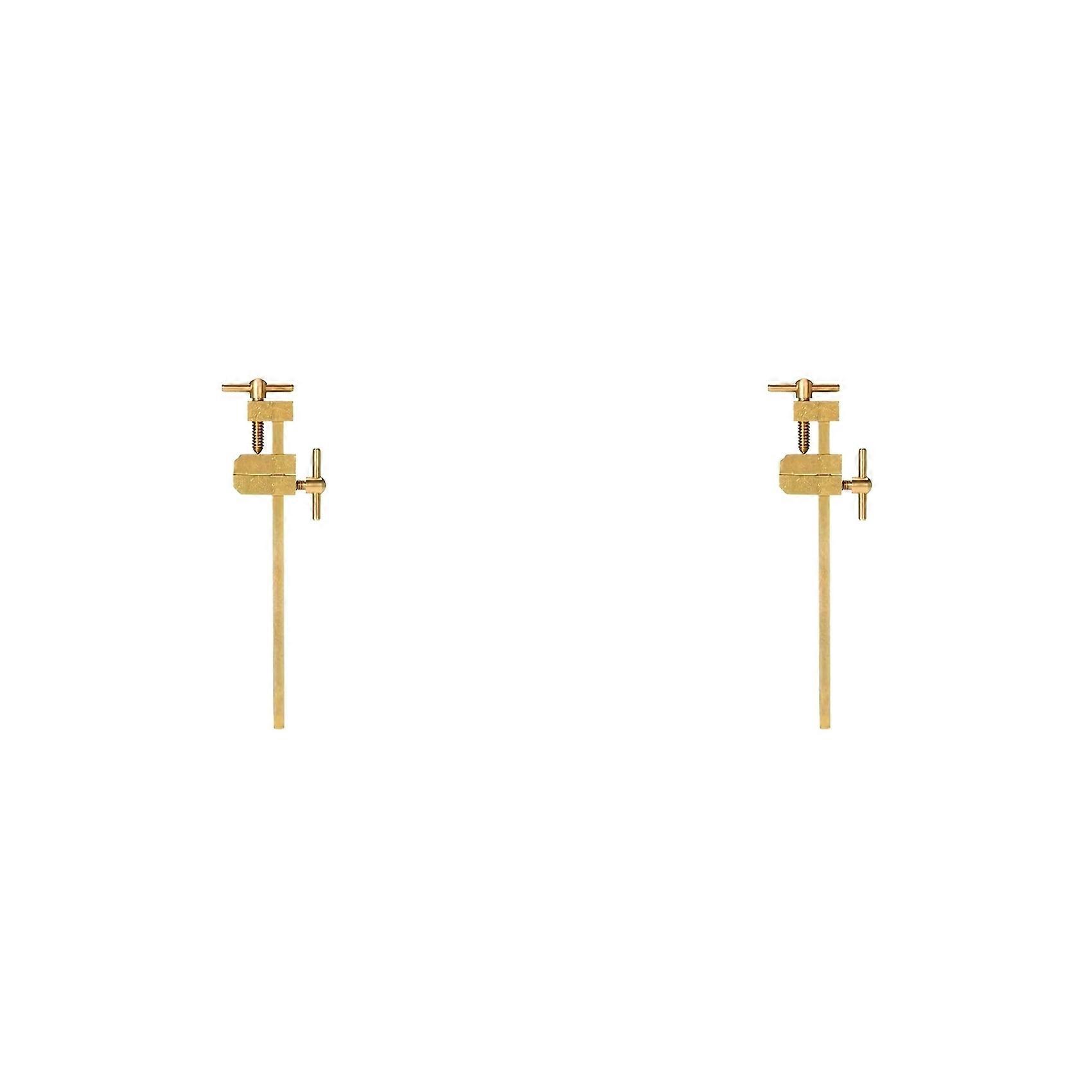 2X Woodworking Wood Clamp, Brass Parallel Clamp Fast Fixed Clip Auxiliary Fixture Splicing Board Positioning Panel 18cm