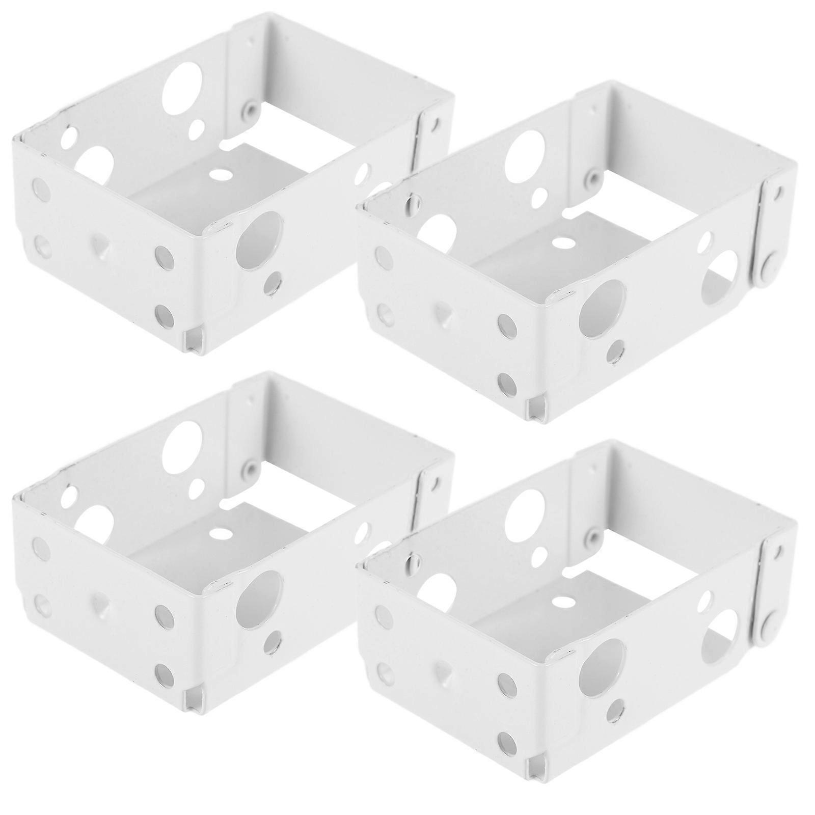 Window Blinds Brackets White Metal for Replacement 4Pcs Mounting Brackets