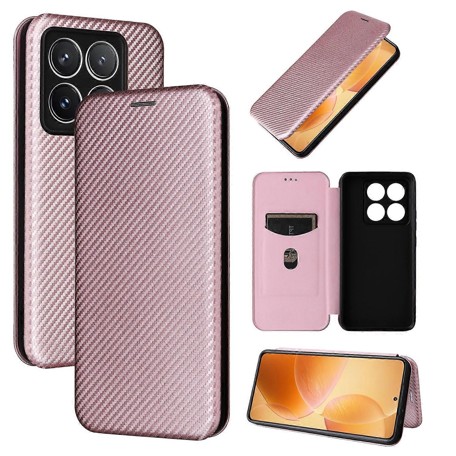 Carbon Fiber Texture Flip Leather Phone Case