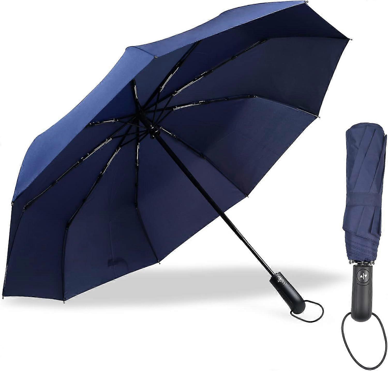 Windproof Travel Umbrella, Compact Folding Umbrellas, Classic Auto Open Close