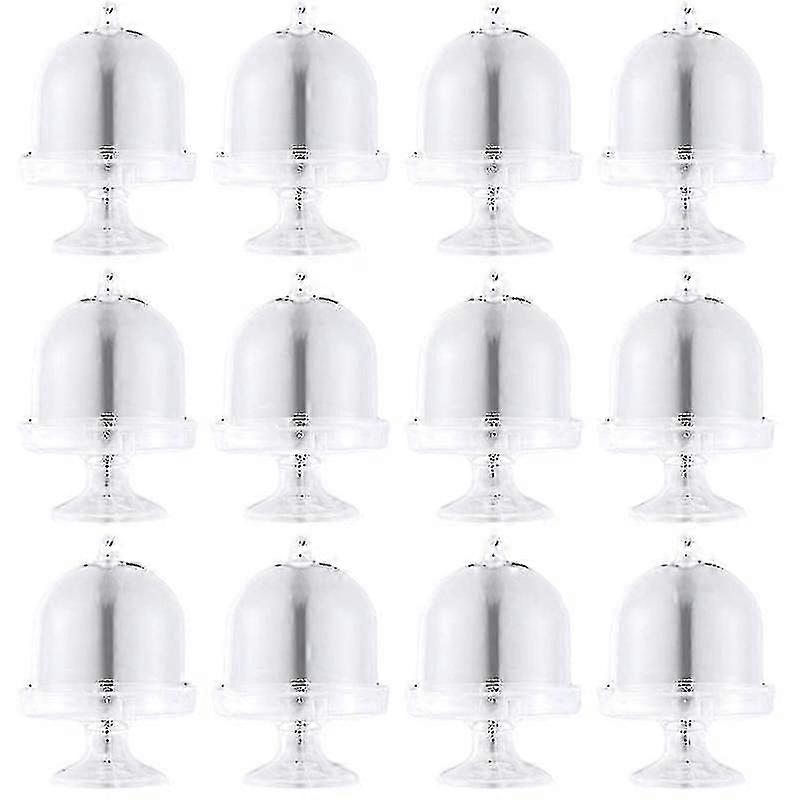 12-piece Cake Stand Display Board With Lid Compatible With Wedding (transparent)GOOD