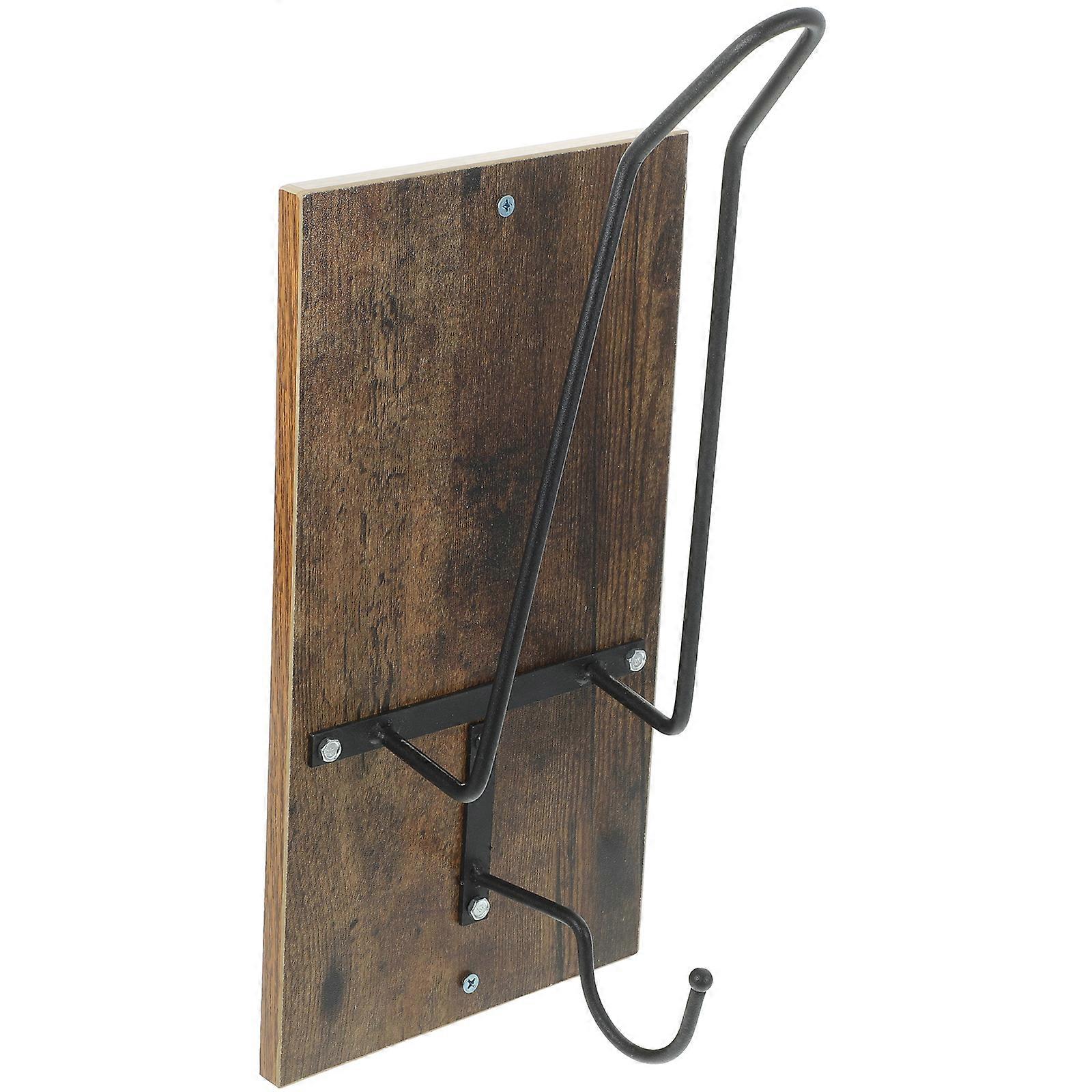 Motorcycle Rack Brown Wooden Wall Mount for Storage