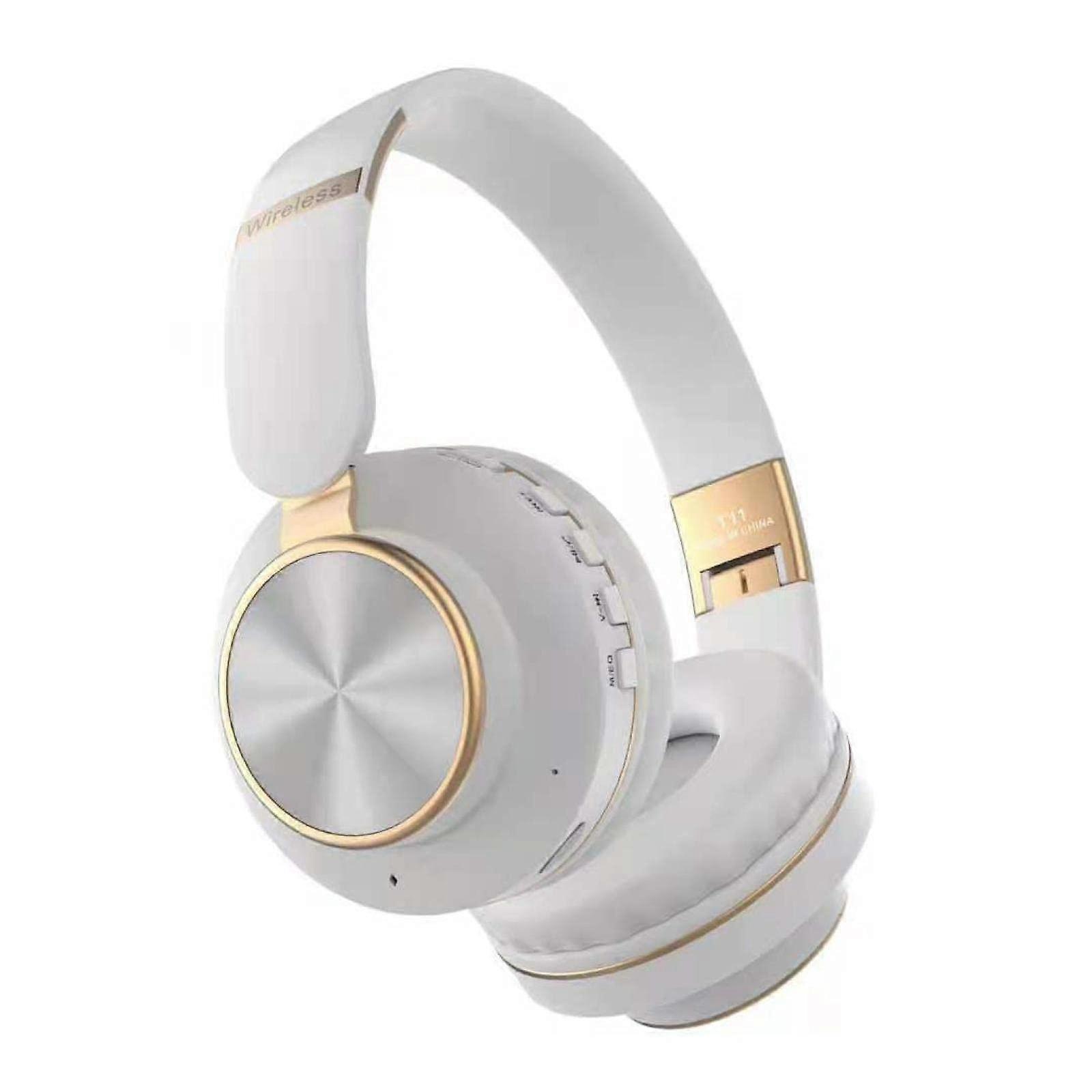 Wireless Bluetooth Headset Foldable Sports Multicolor White FM Music