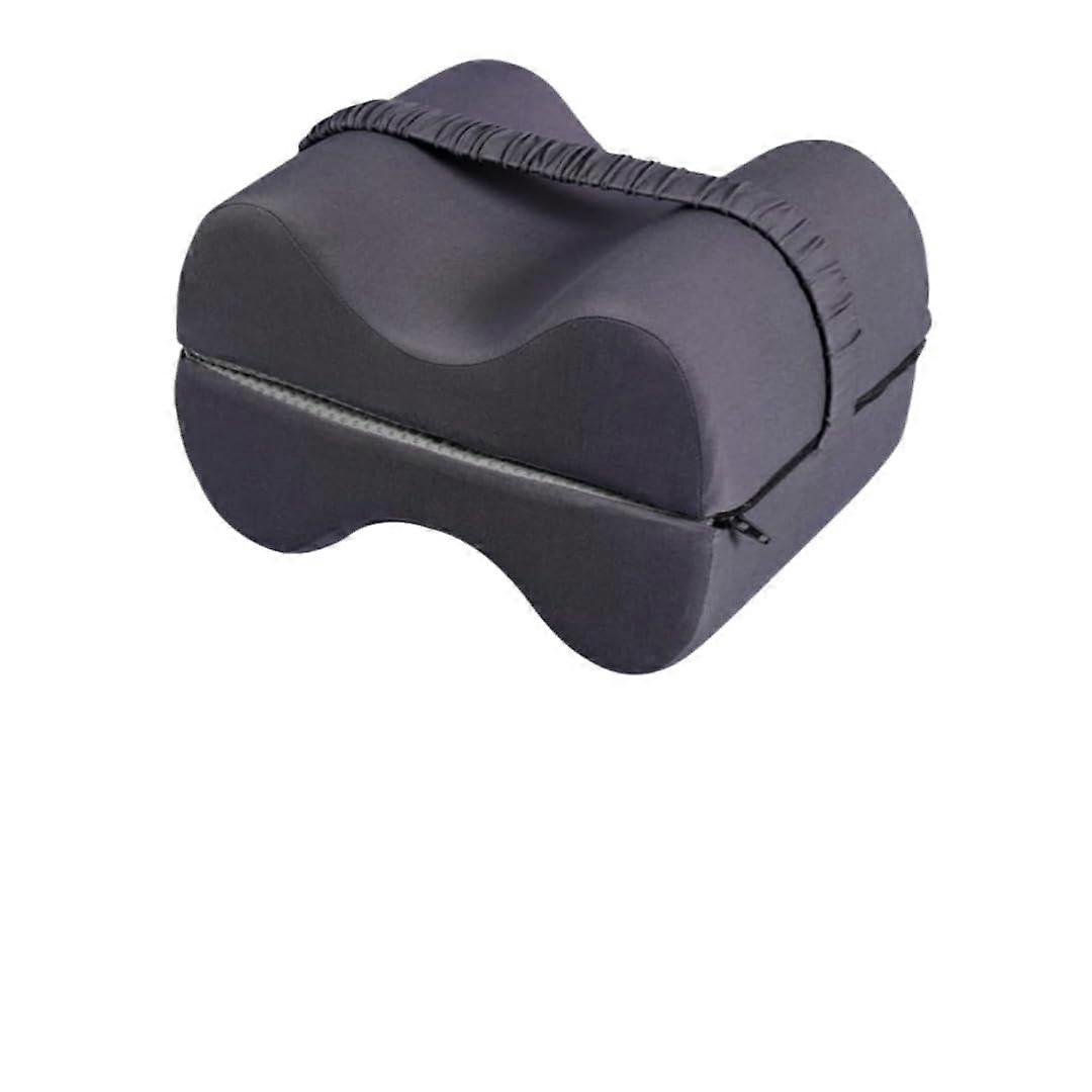 Knee Pillow for Side Sleepers with Strap, Memory Foam Leg Pillow for Hip, Back Pain and Pregnancy Support