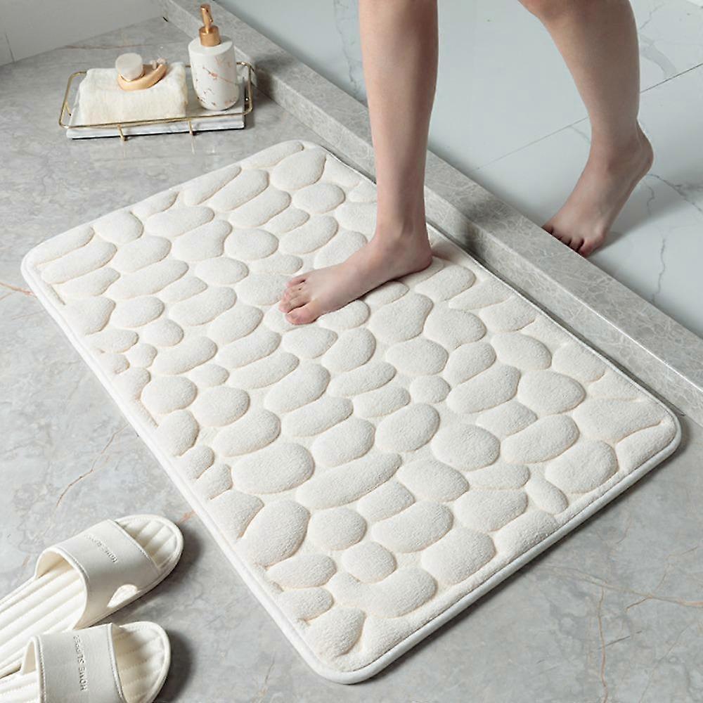 Cobblestone Bathroom Floor Mat Non-slip Shower Doormat Practical Bath Mat