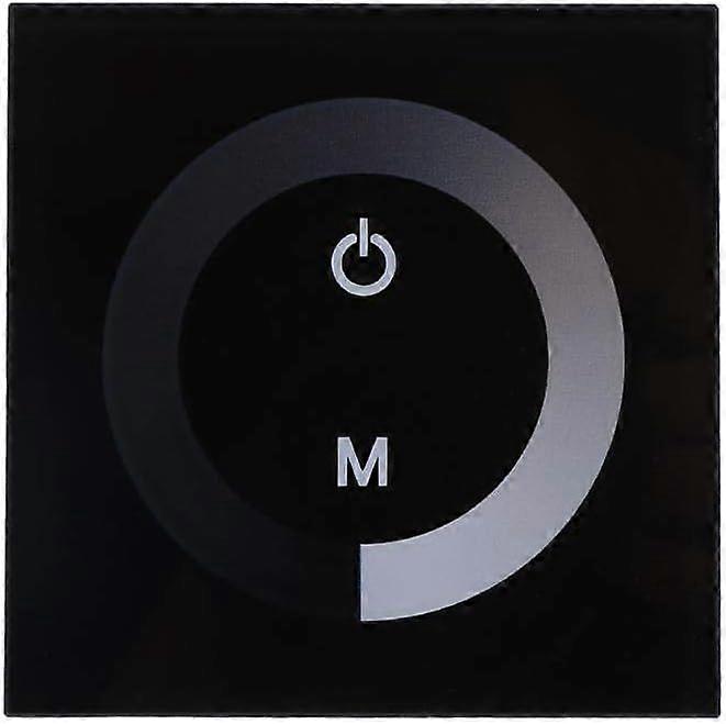 Touch Panel Controller Brightness Adjustable Dimmer for Single Color LED Light Strip(Black)