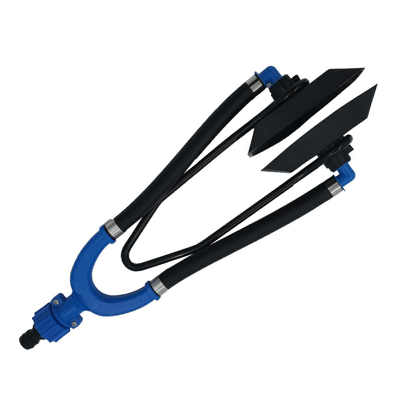 Blue Square Head Double Tube Flush Accessory Featuring Rectangular Ears Clamp For Quick Connection And Minimal Water Loss Multicolor