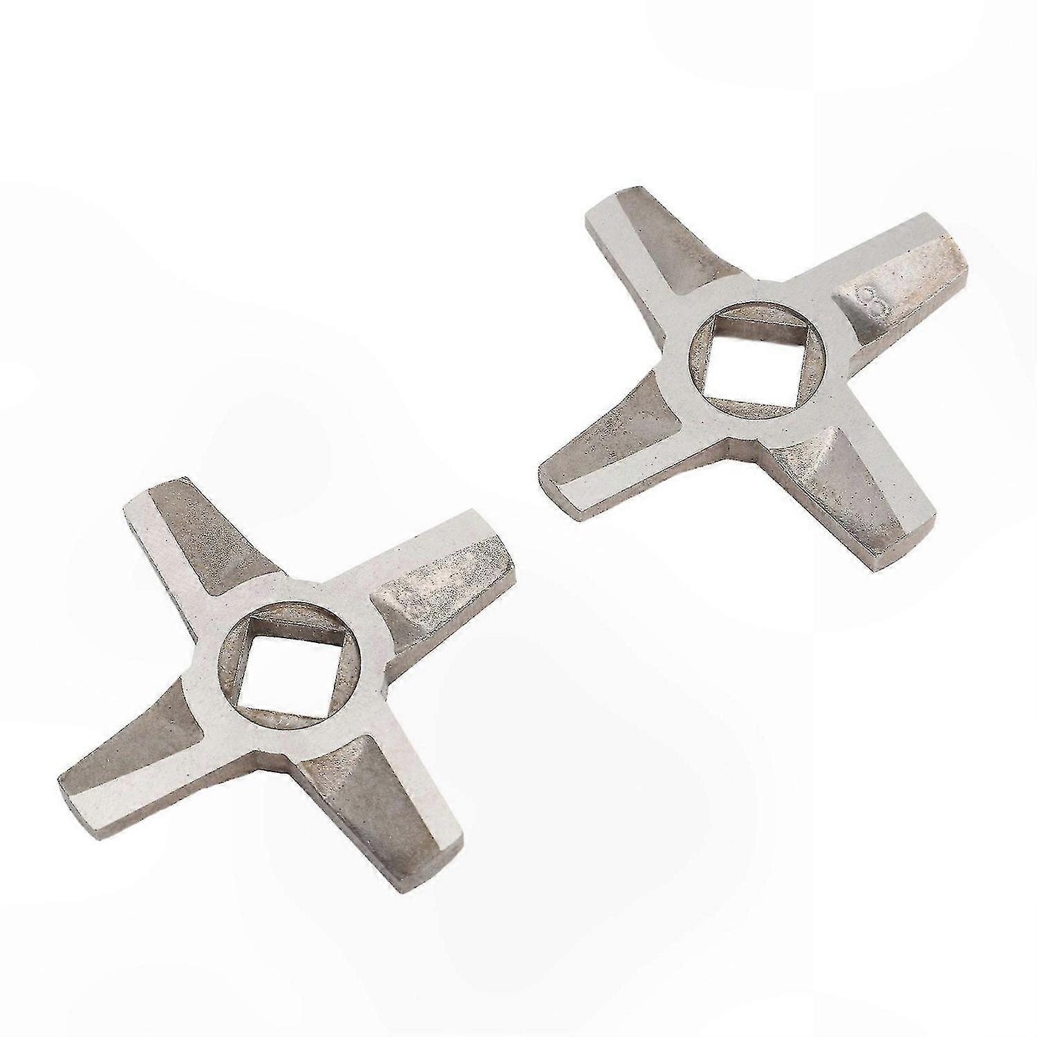 Universal Stainless Steel Meat Grinder Blade Replacement, 2-Pack