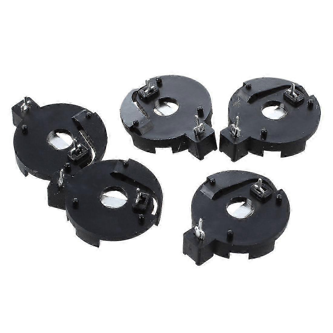2025 CR2016 2025 2032 Coin Cell Button Battery Holder Socket Black 5 Pcs