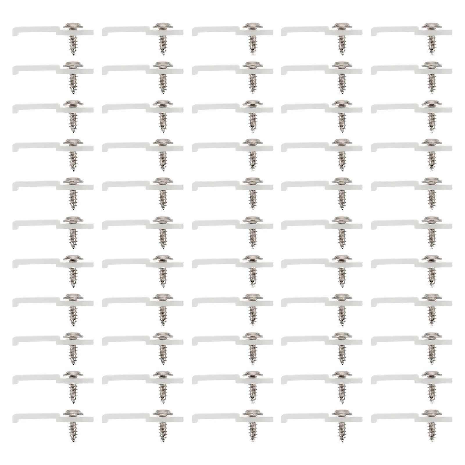 White Nylon Mounting Clips for LED Rope Light 100Sets Strip Lights Fixing