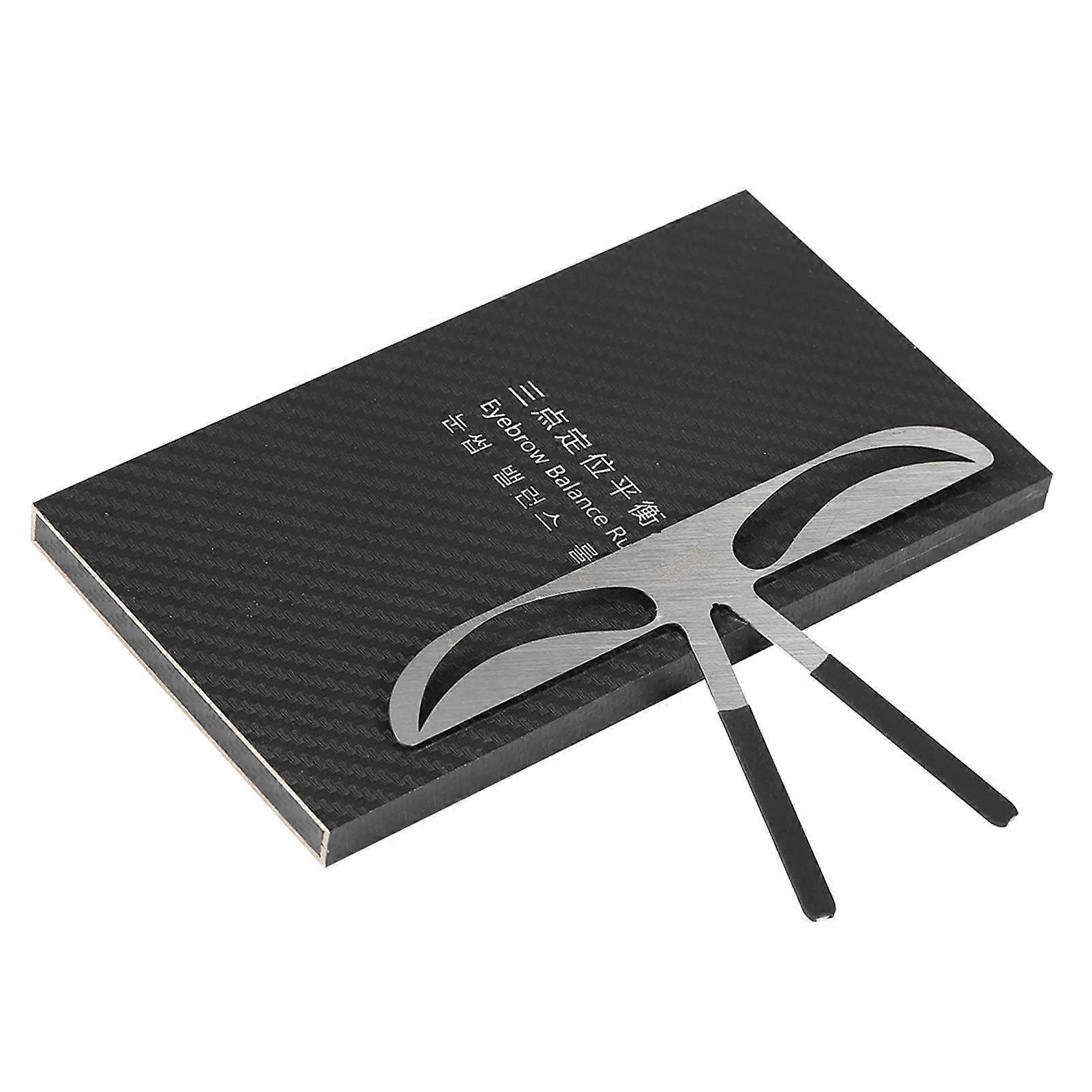 Professional Eyebrow Stencil Set with Adjustable Measuring Ruler for Precise Brow Shaping