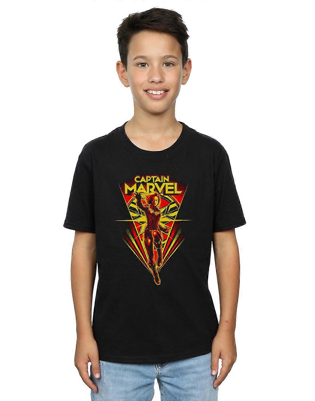 Chicos de Marvel Capitán Marvel Flying V t-shirt