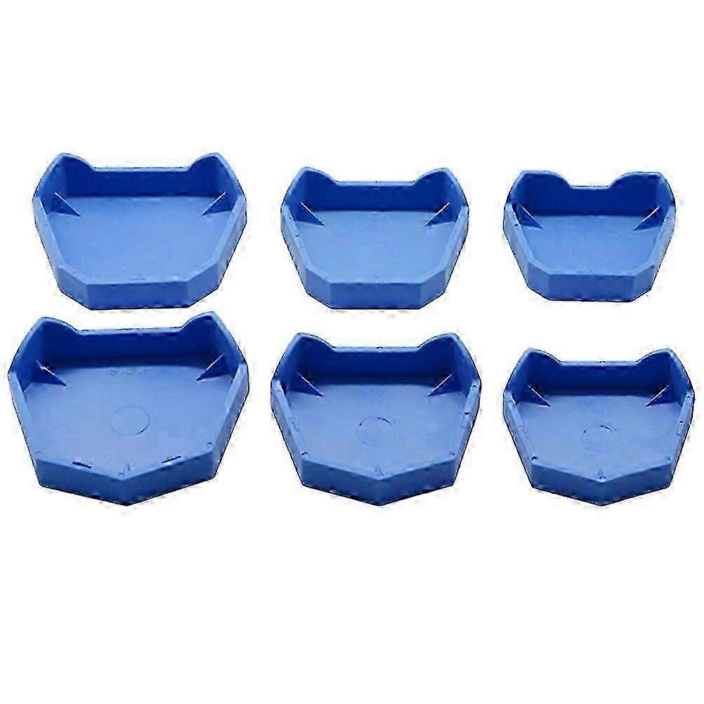 6pcs Dental Base Former Kit Labs Model Base Set Plaster Mold Base Former