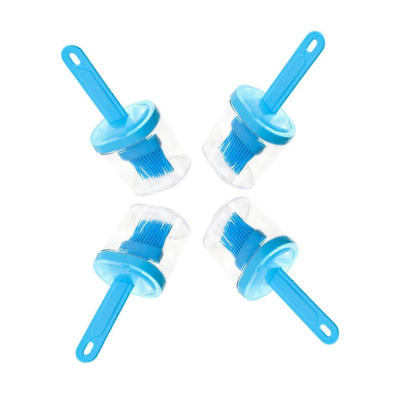 4pcs Silicone Basting Brush Set with Ergonomic Grip for Cooking Baking BBQ and Camping Use