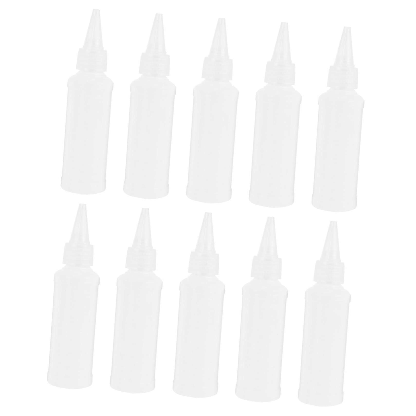 25pcs Refillable Hair Dye Applicator Bottles with Pointed Tip for Precise Color Placement