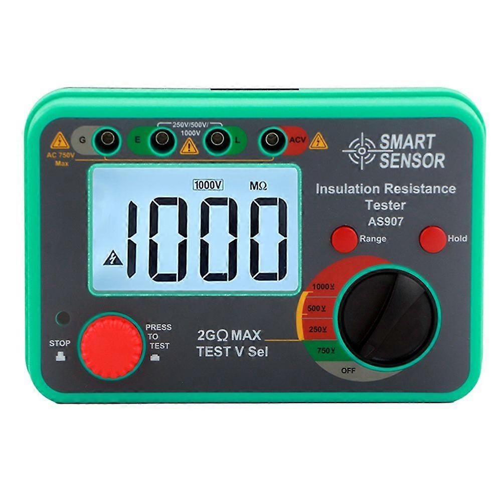 Smart Sensor AS907 Insulation Tester Digital 1000V 2000Mohm Resistance Meter