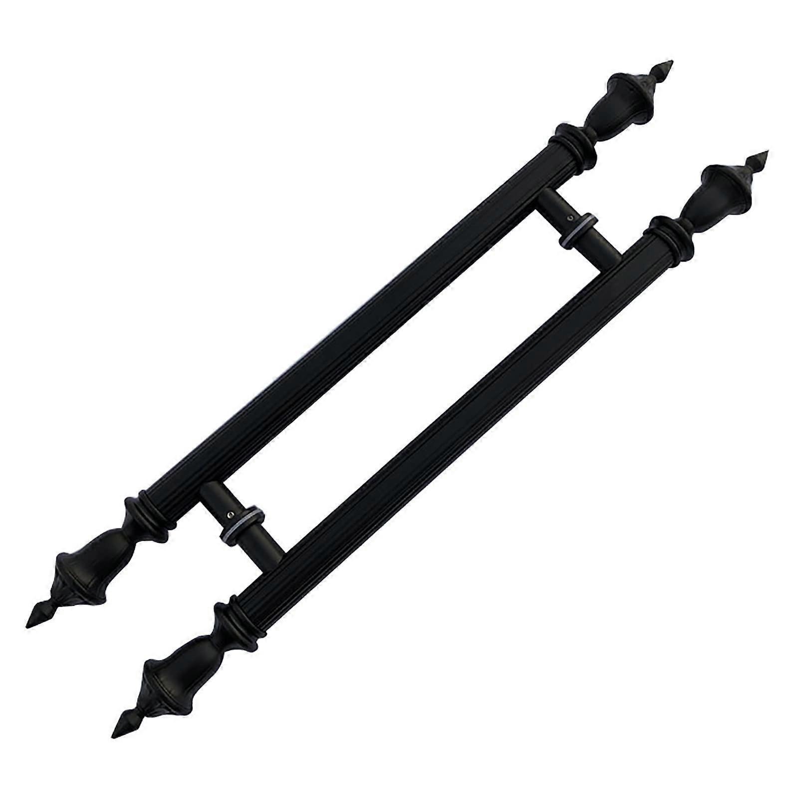 Barn Door Handle Matte Black Double Sided Pull for Wood Glass Metal Doors, 60cm Rust