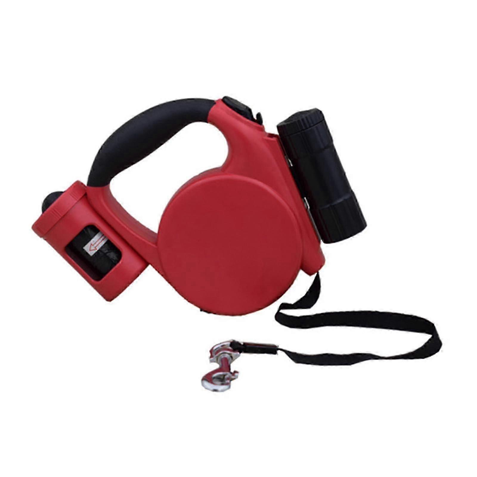 Retractable Dog Leash with Detachable Flashlight for Walking Safety