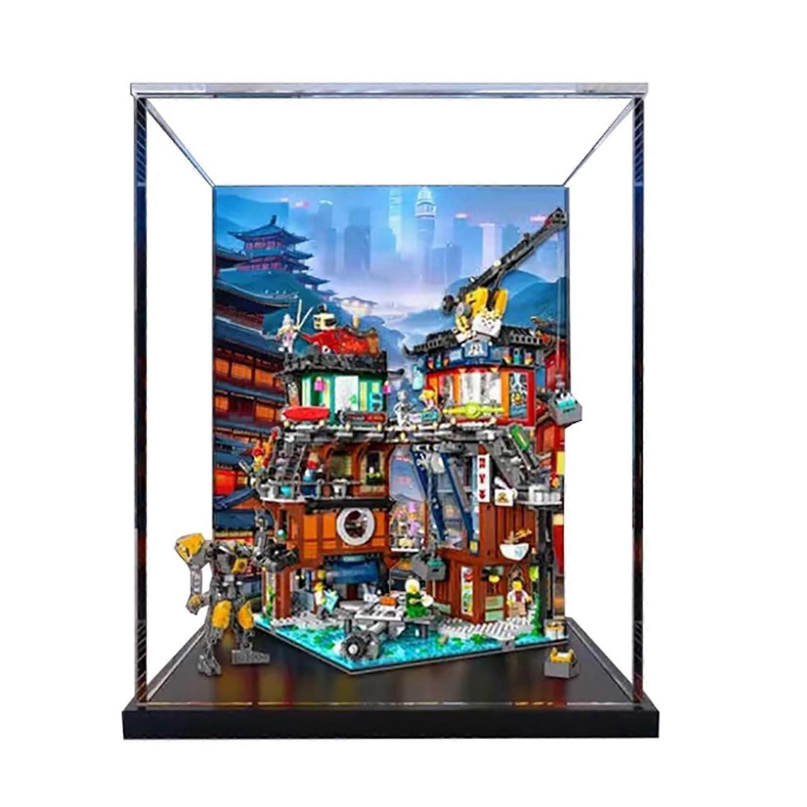 Clear Acrylic Display Case for  60446 Galactic Spaceship, Dustproof UV Resistant Box, Easy Assembly