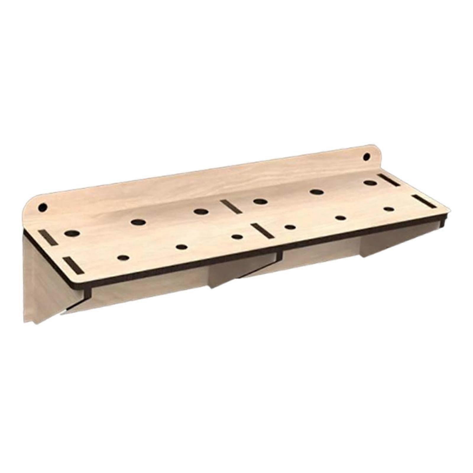 Wooden Screwdriver Organizer Wall Mounted Tool Rack, MultiHole Holder for Workbench, Space Saving and Easy Install