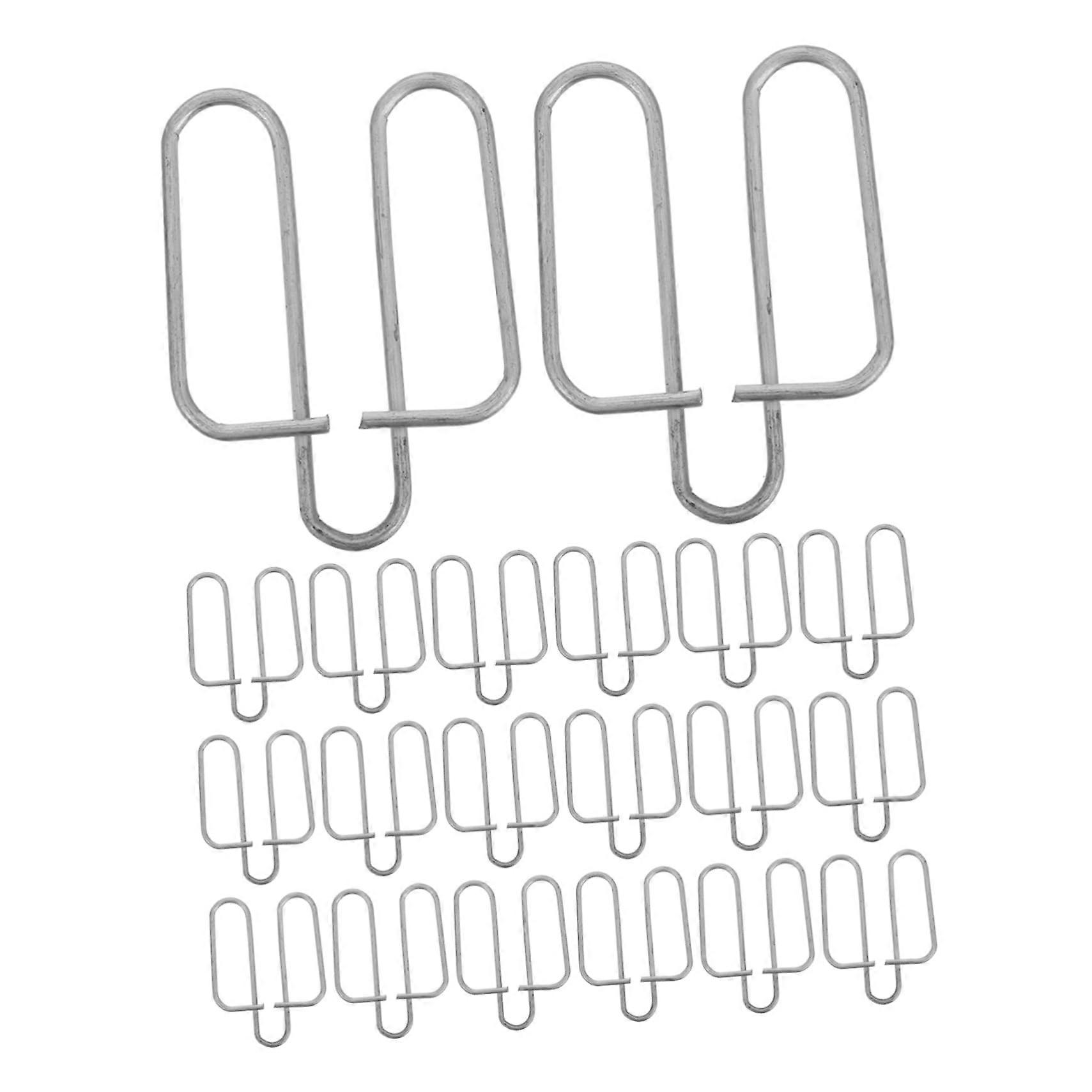 20pcs Pet Cage Door Clip Galvanized Fixing Clips for Rabbit Feeder Box Secure Closure