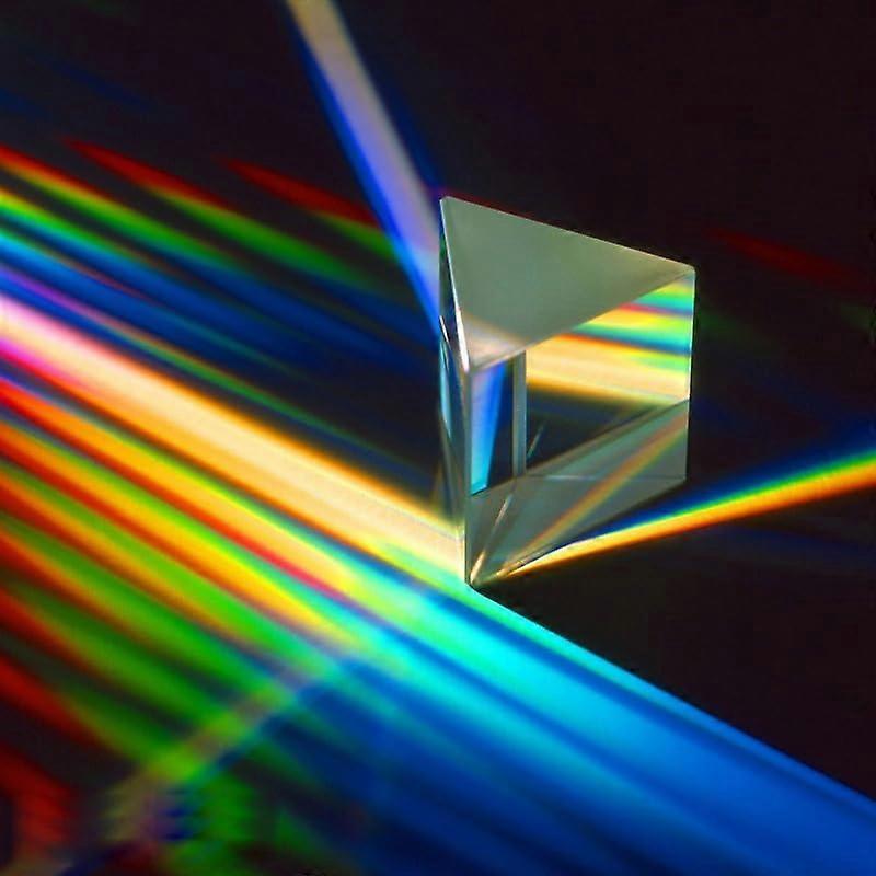 15cm K9 Optical Glass Crystal Triangular Prism for Bright Rainbow Photography and Educational Light Experiments