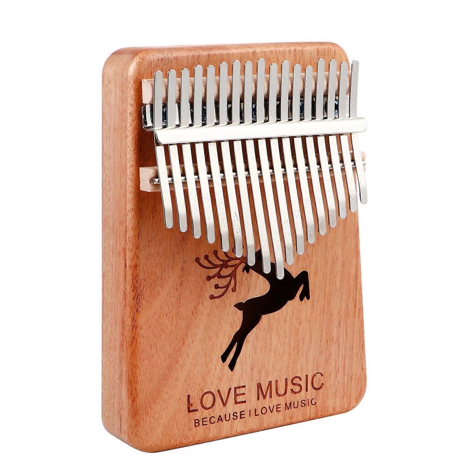 Kalimba Thumb Piano Solid Wood Easy to Learn with Case for Beginners and Adults