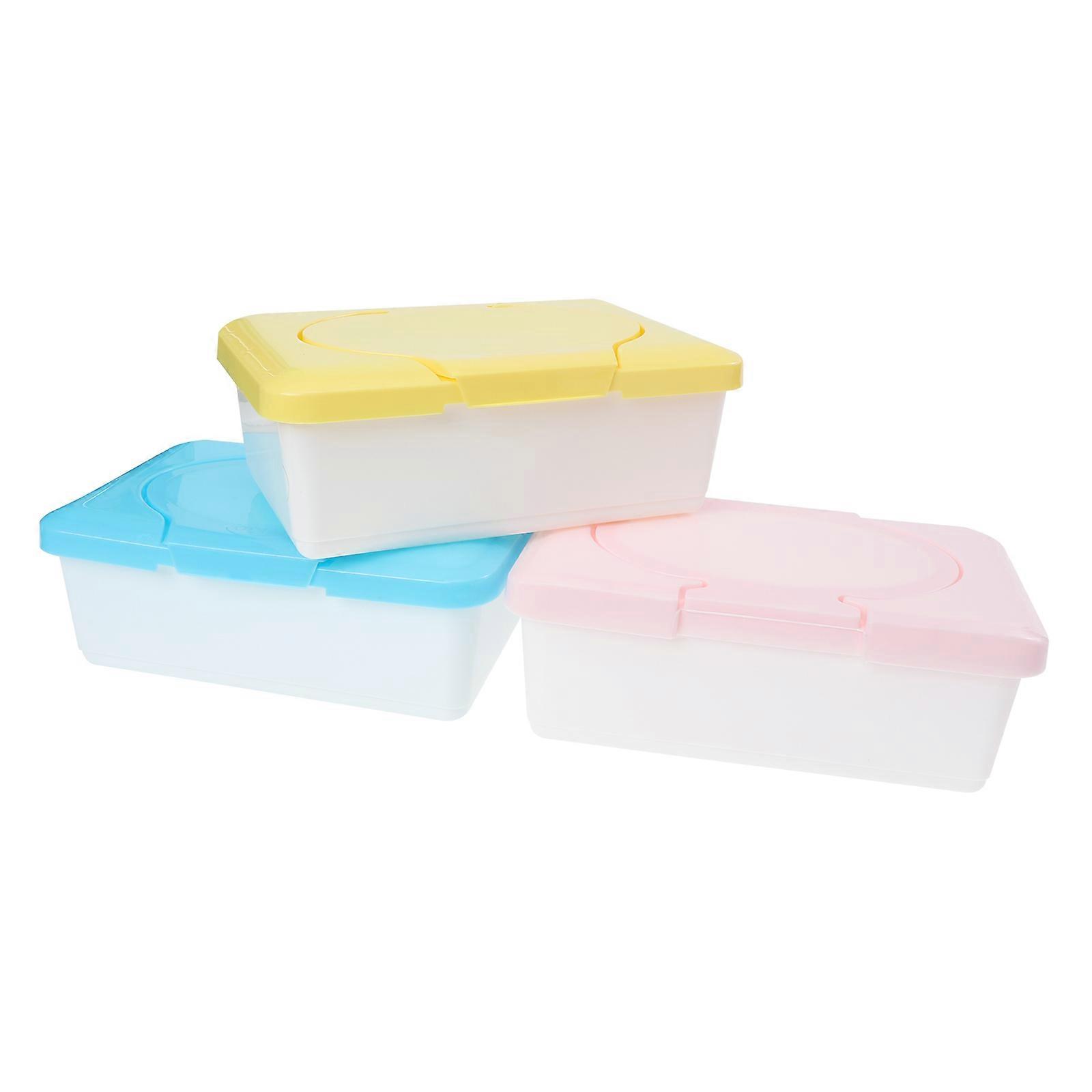Infant Wipe Dispenser Plastic Box for Storage 6Pcs Assorted Color