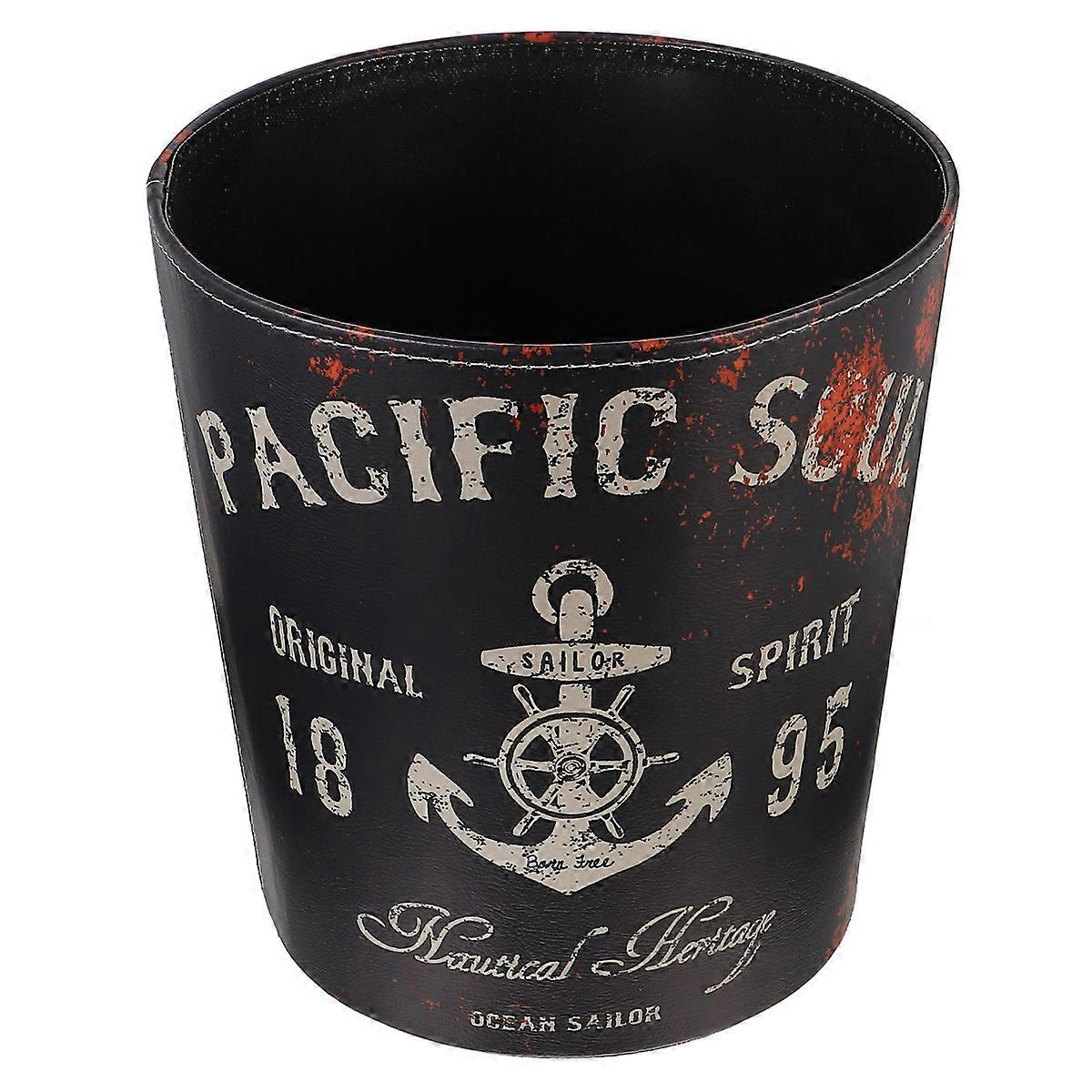 Home Storage Basket Retro Waste Can for Office 1Pcs