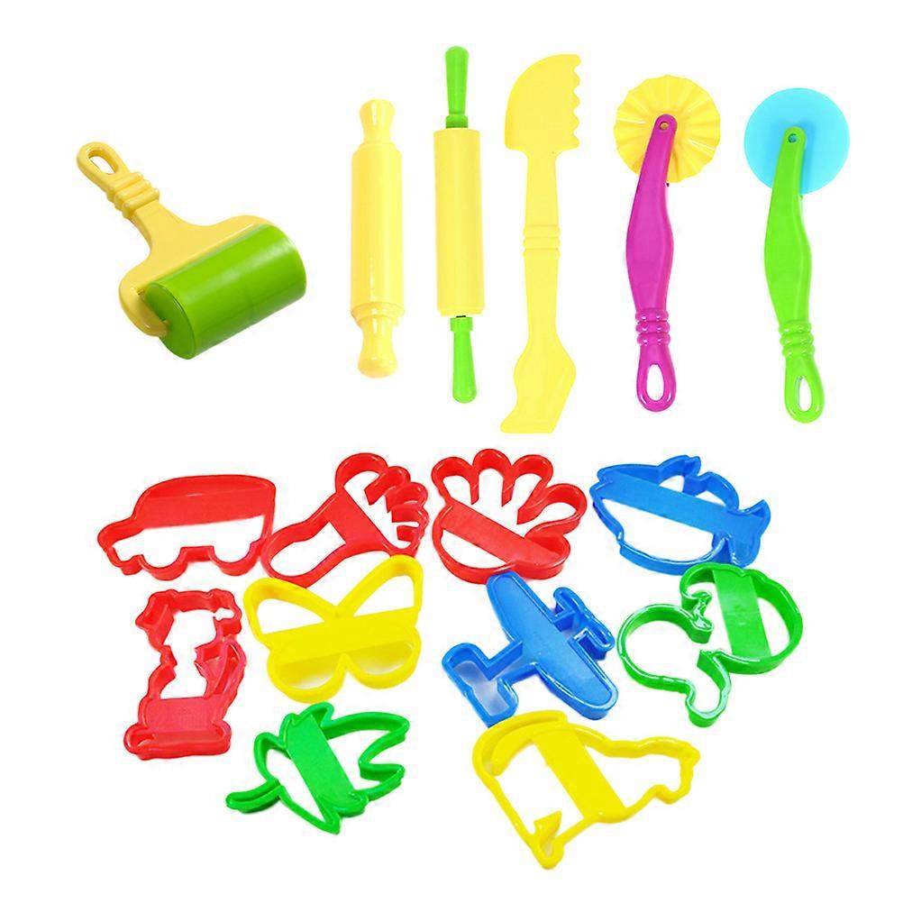 DIY Assorted Designs Tools Dough Clay Tool Mold Set Kit for Kids 16Pcs Set