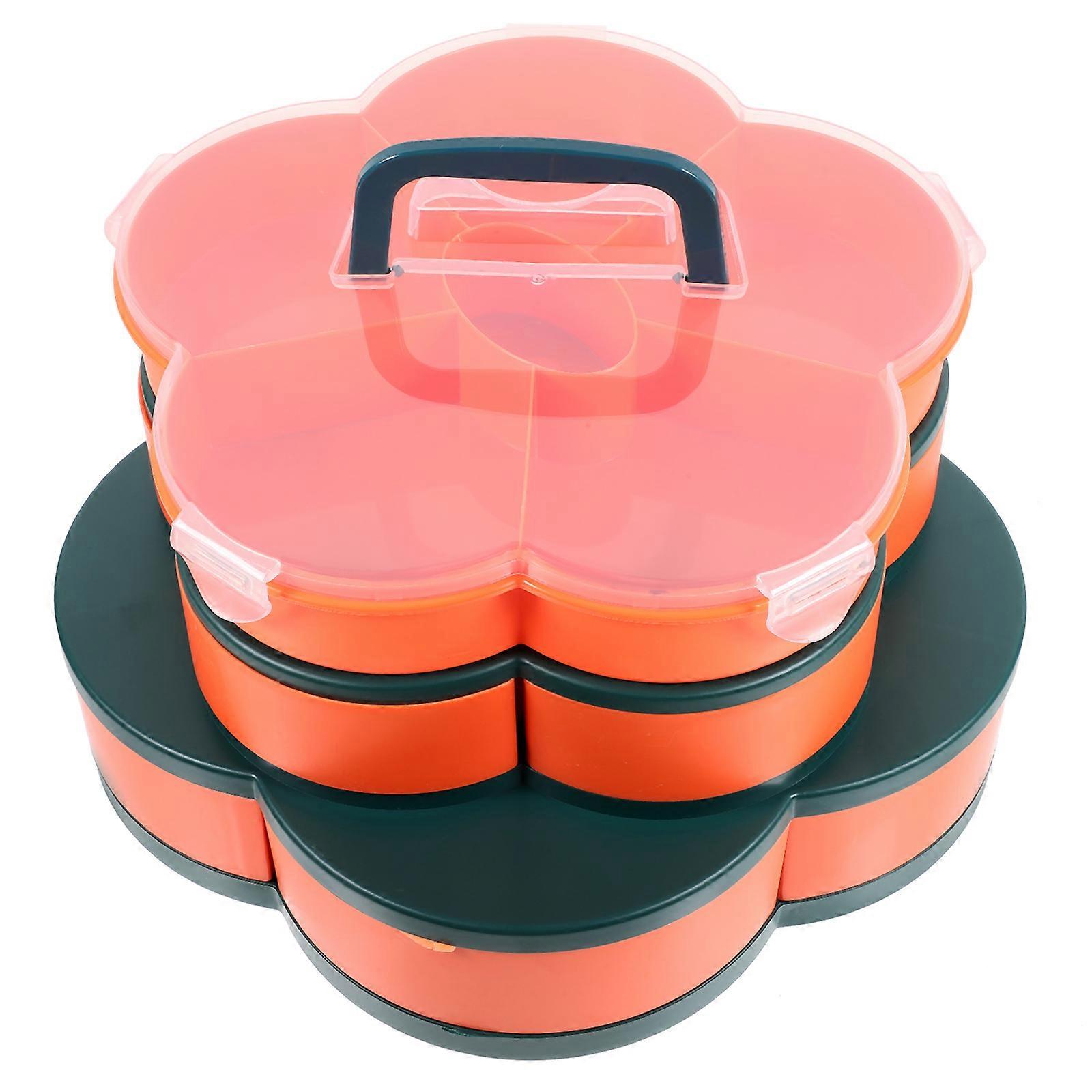 Three-Layer Snack Box for Storage Use with Rotating Design 1Pcs
