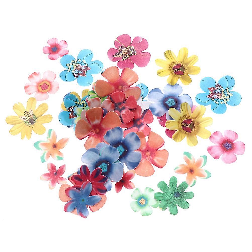 Spiselige blomster rispapir cupcake toppere til kakedekorasjon 360 stk