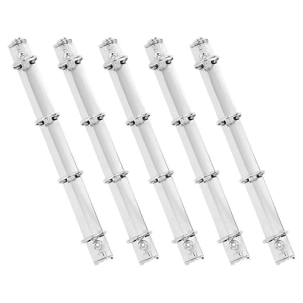 Metal Loose Leaf Binder for School 5Pcs A4 4-Hole Notebook Document Organizer