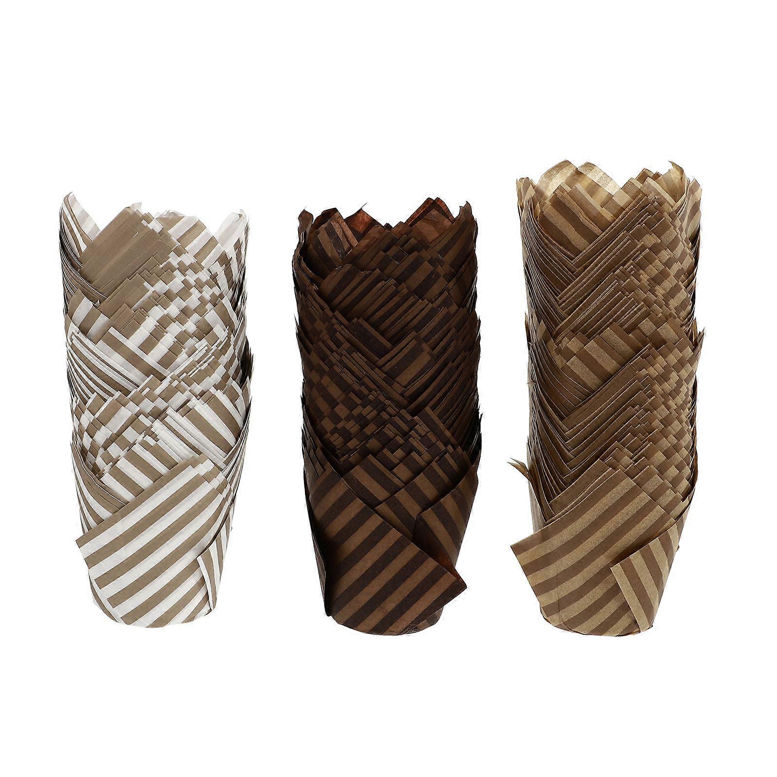 Cake Cups Tulip Shape for Baking Use 300Pcs Paper Baking Cups