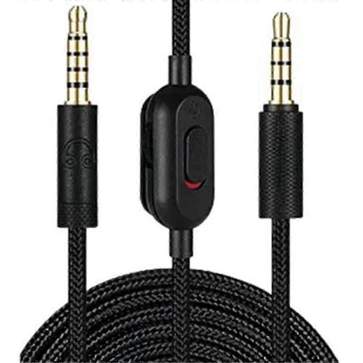 2M Replacement Audio Cable compatible Logitech GPRO X, Headphones Black