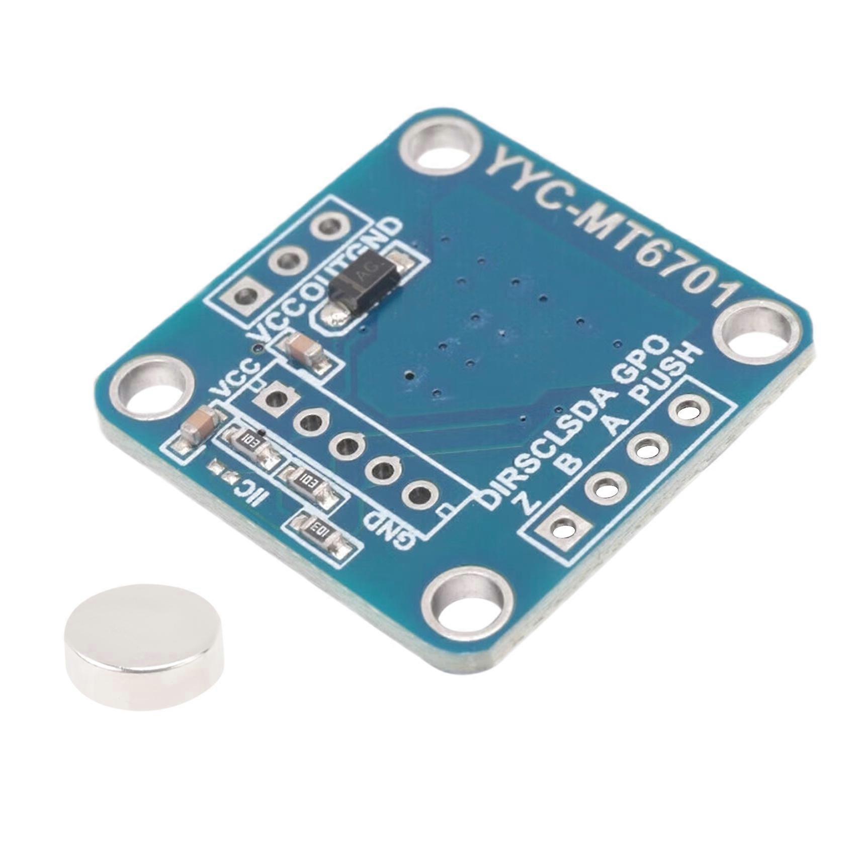 Magnetic Encoder MT6701 Magnetic Induction Angle Measurement Sensor Module 14bit High Precision Can Replace AS5600