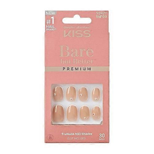 KISS Products Bare But Better Press On Nails Stay Beige, 30 Count (Case Of 2)