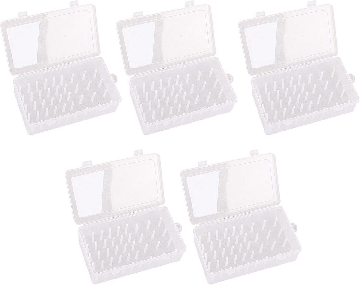 3 Pack Sewing Thread Organizer with 42 Slots, Clear Locking Storage Case for Threads and Accessories