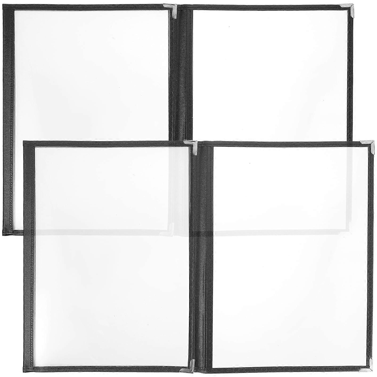 ETEREAUTY Transparent Menu Cover Binder Menu Protector 2Set