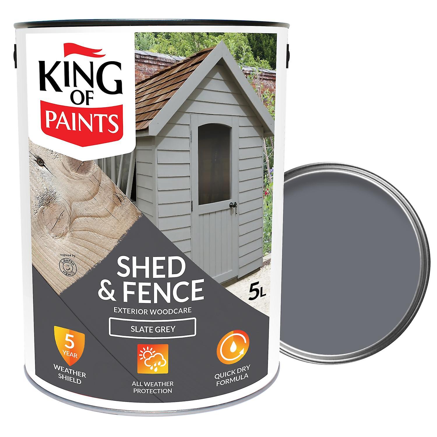 Slate Grey Fence and Shed Paints King of Paints 5Litres Fruugo UK