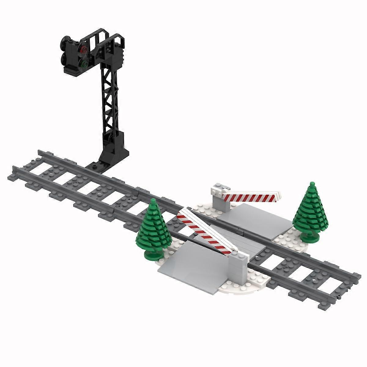 Train Tracks Building Kit Type 1 Compatible, Precise Railroad Crossing Model for Train Sets