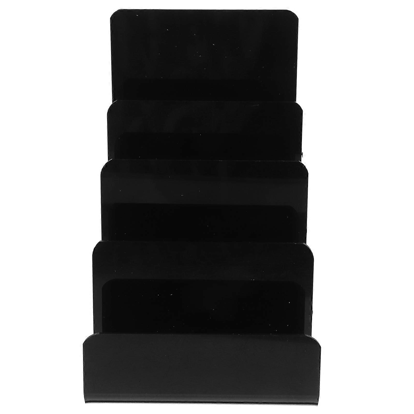 Wallet Display Stand Acrylic Holder for Display 4Pcs Multi Layer Black