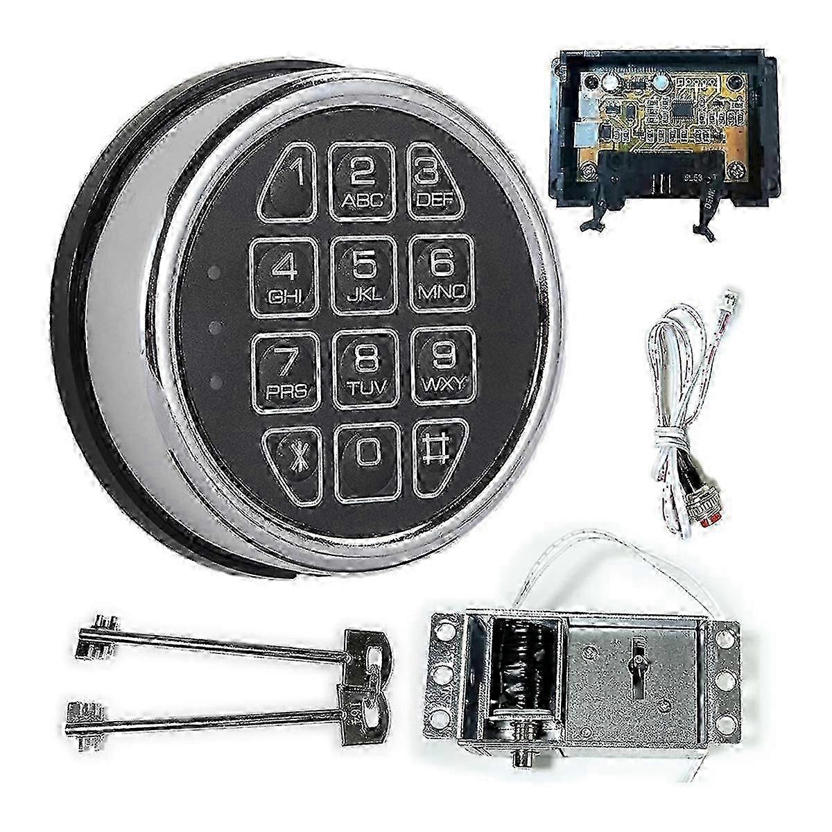 Lock Replacement Chrome Digital Keypad Electronic Lock_tgz